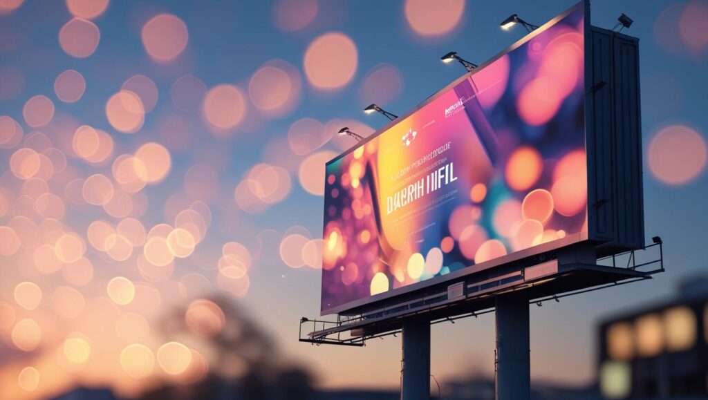 uma imagem de um outdoor